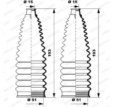 Manżeta riadenia - opravná sada MOOG K150238