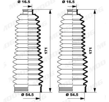 Manżeta riadenia - opravná sada MOOG K150239