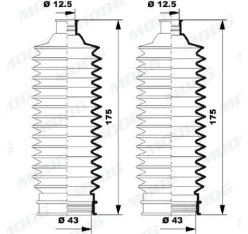 Manżeta riadenia - opravná sada MOOG K150250