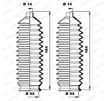 Manżeta riadenia - opravná sada MOOG K150267