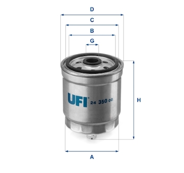 palivovy filtr UFI 24.350.00