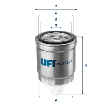 palivovy filtr UFI 24.350.02