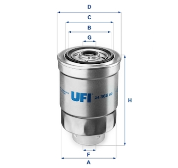 Palivový filtr UFI 24.366.00