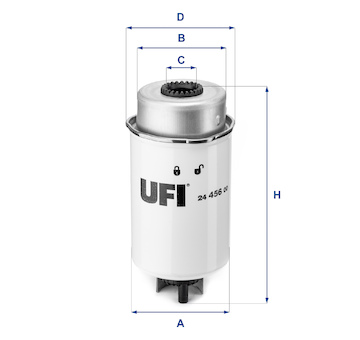 Palivový filtr UFI 24.456.00