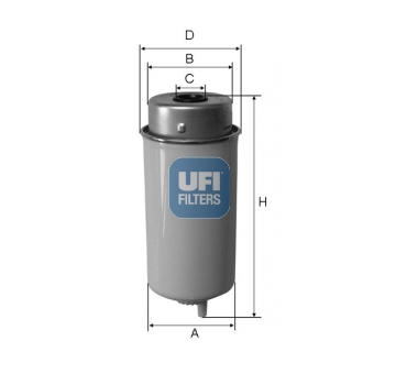 Palivový filtr UFI 24.458.00