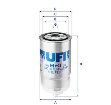 palivovy filtr UFI 24.H2O.05