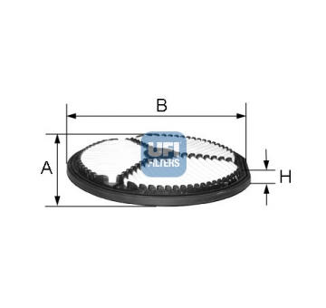 Vzduchový filtr UFI 27.274.00