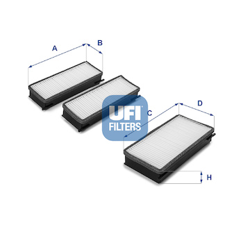 Filtr, vzduch v interiéru UFI 53.070.00