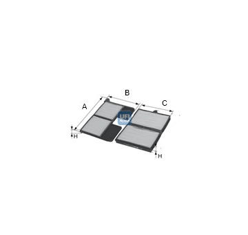 Filtr, vzduch v interiéru UFI 53.197.00
