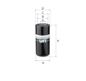 Filtr, pracovní hydraulika UFI 80.137.00