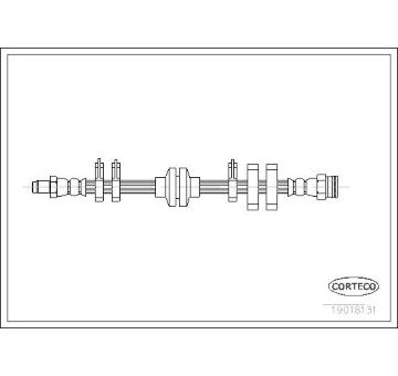 Brzdová hadice CORTECO 19018131
