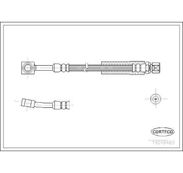 Brzdová hadice CORTECO 19018483