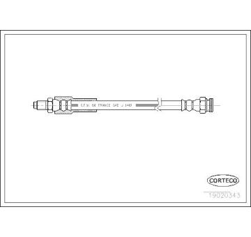 Brzdová hadice CORTECO 19020343