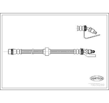 Brzdová hadice CORTECO 19030289