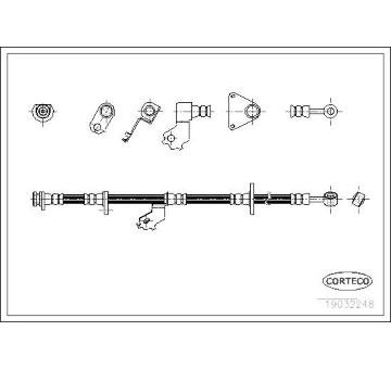 Brzdová hadice CORTECO 19032248