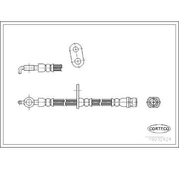 Brzdová hadice CORTECO 19032424