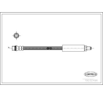 Brzdová hadica CORTECO 19032496