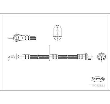 Brzdová hadica CORTECO 19032581