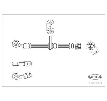 Brzdová hadice CORTECO 19032671