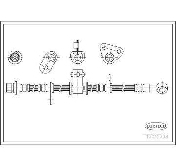 Brzdová hadica CORTECO 19032798