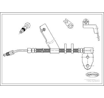 Brzdová hadice CORTECO 19032880