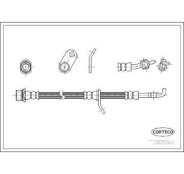 Brzdová hadice CORTECO 19033057
