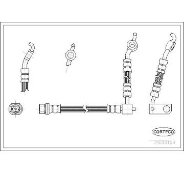 Brzdová hadice CORTECO 19033103