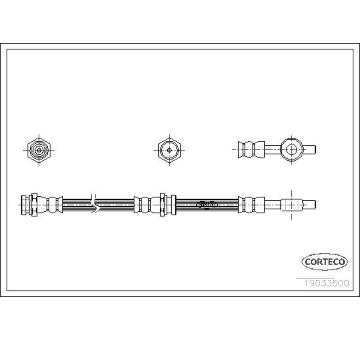 Brzdová hadice CORTECO 19033500