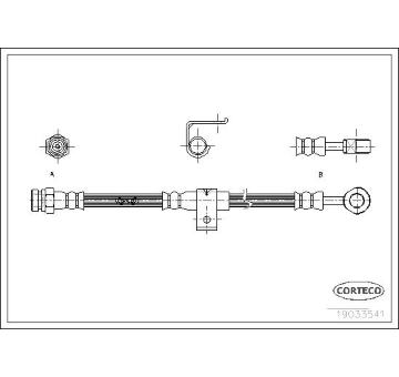 Brzdová hadica CORTECO 19033541