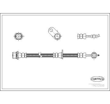 Brzdová hadica CORTECO 19033555