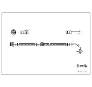 Brzdová hadica CORTECO 19033583
