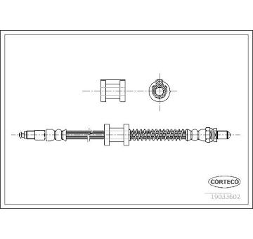 Brzdová hadice CORTECO 19033602