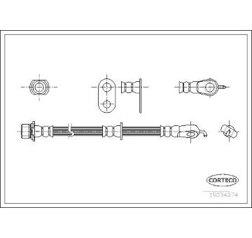 Brzdová hadice CORTECO 19034274