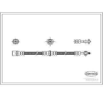 Brzdová hadica CORTECO 19035052