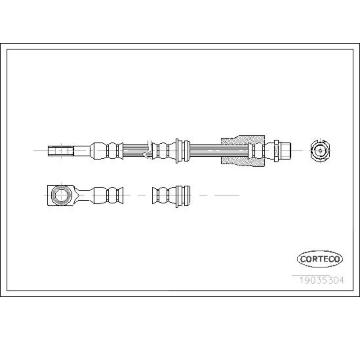 Brzdová hadice CORTECO 19035304