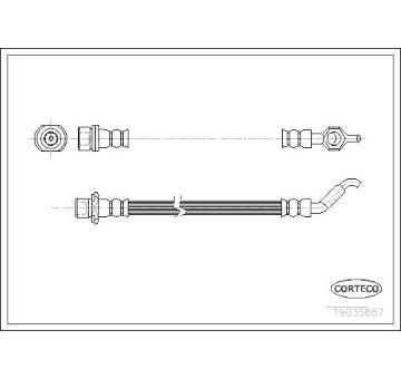 Brzdová hadice CORTECO 19035887