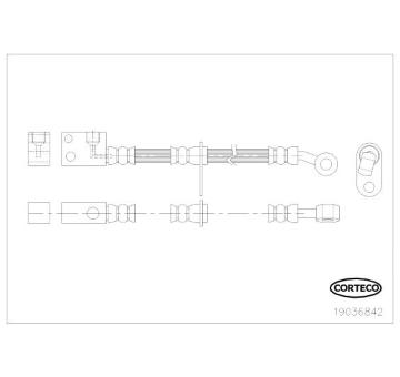 Brzdová hadica CORTECO 19036842