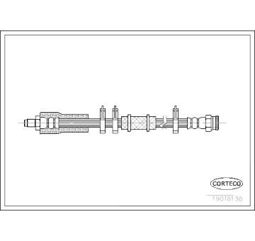 Brzdová hadice CORTECO 19018138