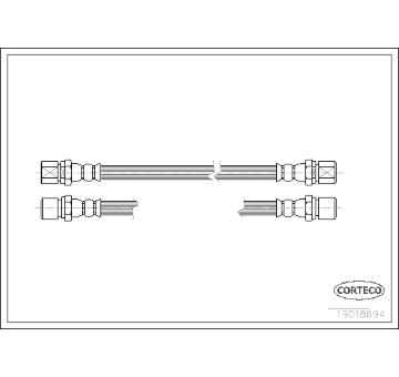 Brzdová hadice CORTECO 19018694