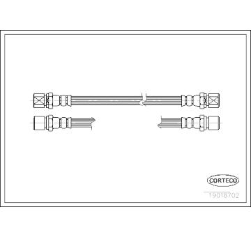 Brzdová hadica CORTECO 19018702