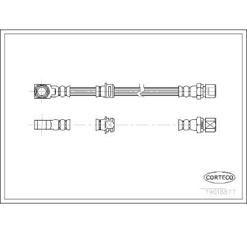 Brzdová hadice CORTECO 19018877