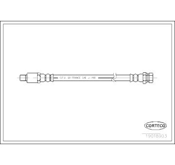 Brzdová hadice CORTECO 19018903