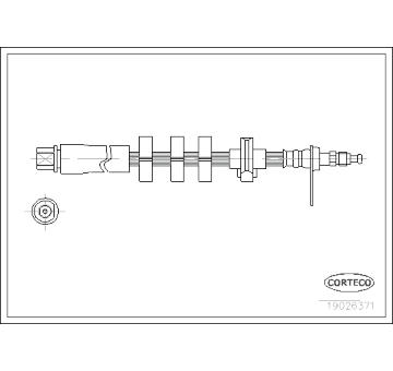 Brzdová hadice CORTECO 19026371