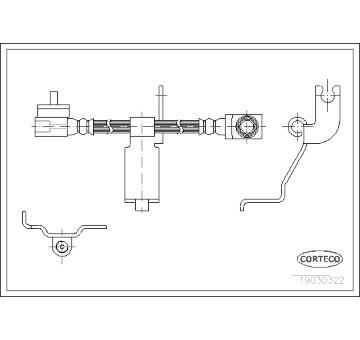 Brzdová hadice CORTECO 19030322