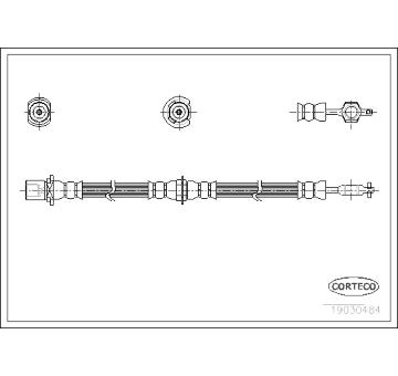 Brzdová hadice CORTECO 19030484