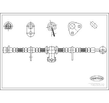 Brzdová hadice CORTECO 19030532