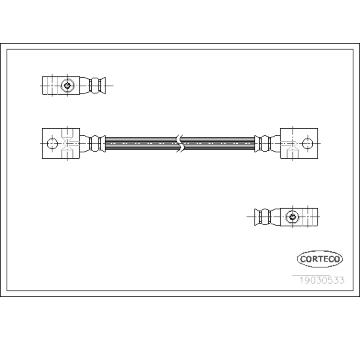 Brzdová hadice CORTECO 19030533
