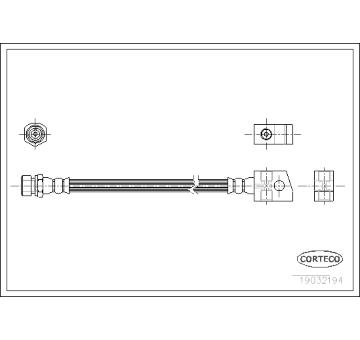 Brzdová hadice CORTECO 19032194