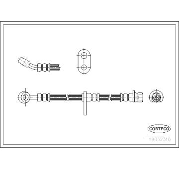 Brzdová hadice CORTECO 19032316