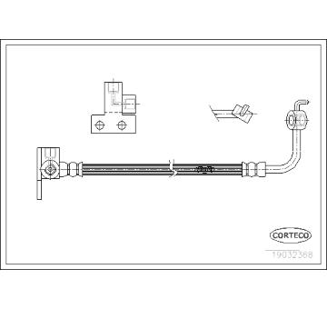 Brzdová hadice CORTECO 19032368